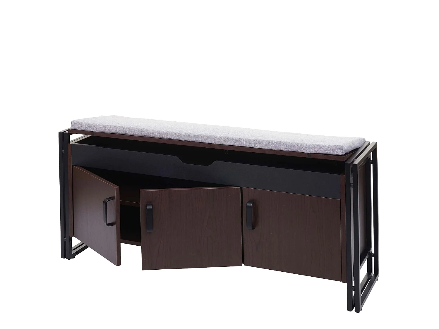 Banco corrido MCW-A27,  castanho escuro