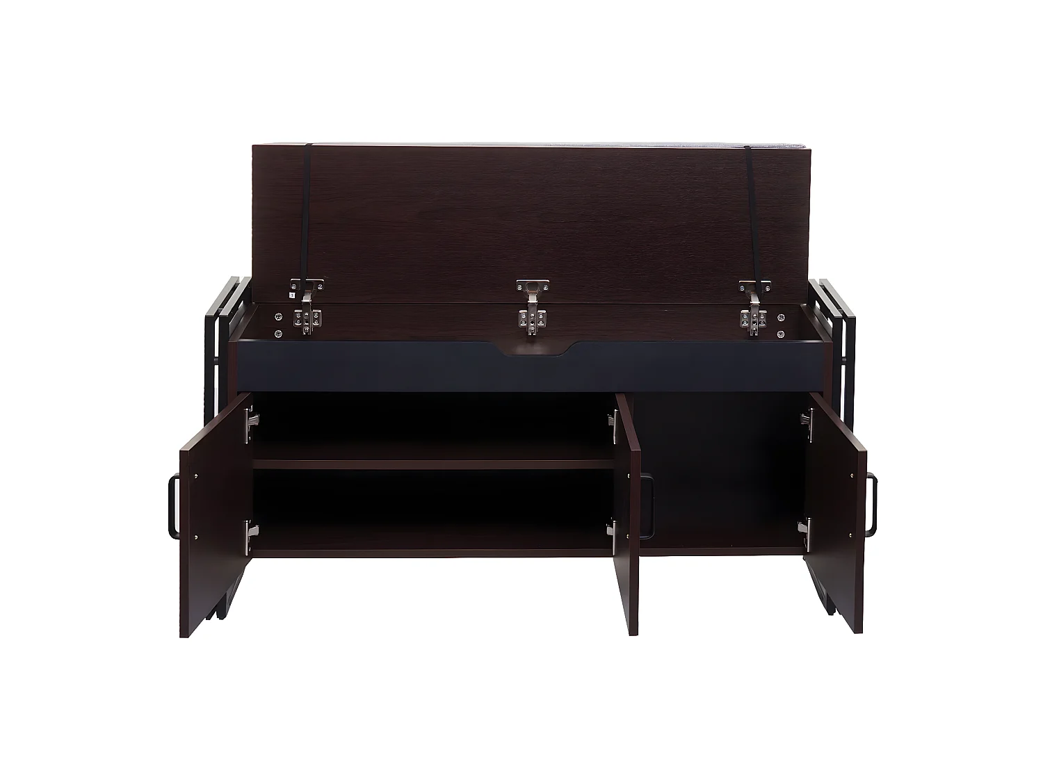 Banco corrido MCW-A27,  castanho escuro