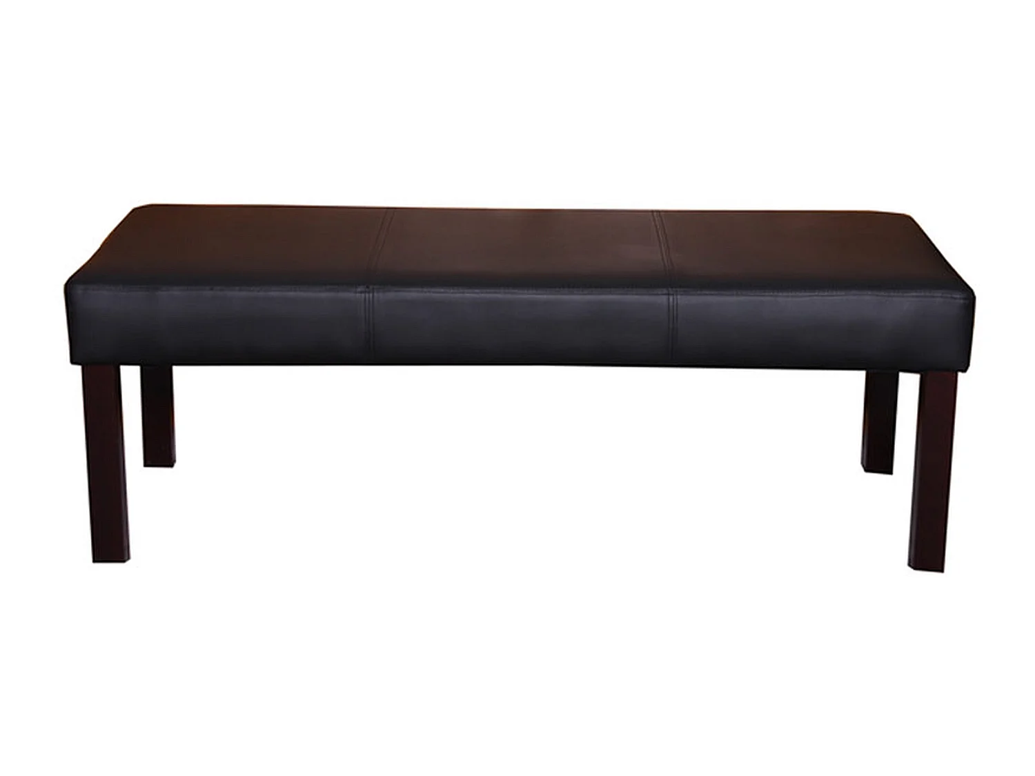 Bank M37 kunstleer,  120x43x49 cm zwart, donkere poten