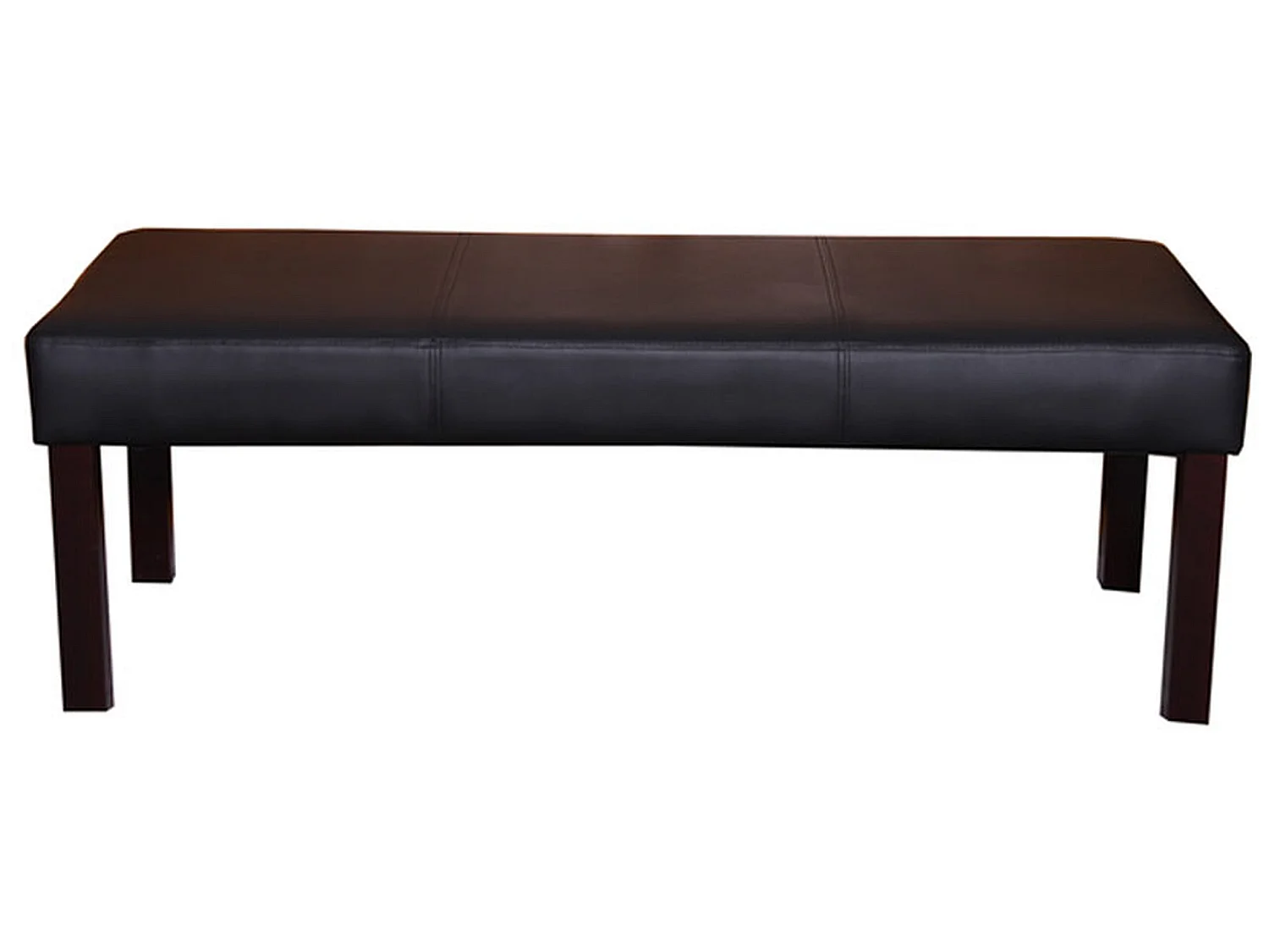 Bank M37 kunstleer,  120x43x49 cm zwart, donkere poten