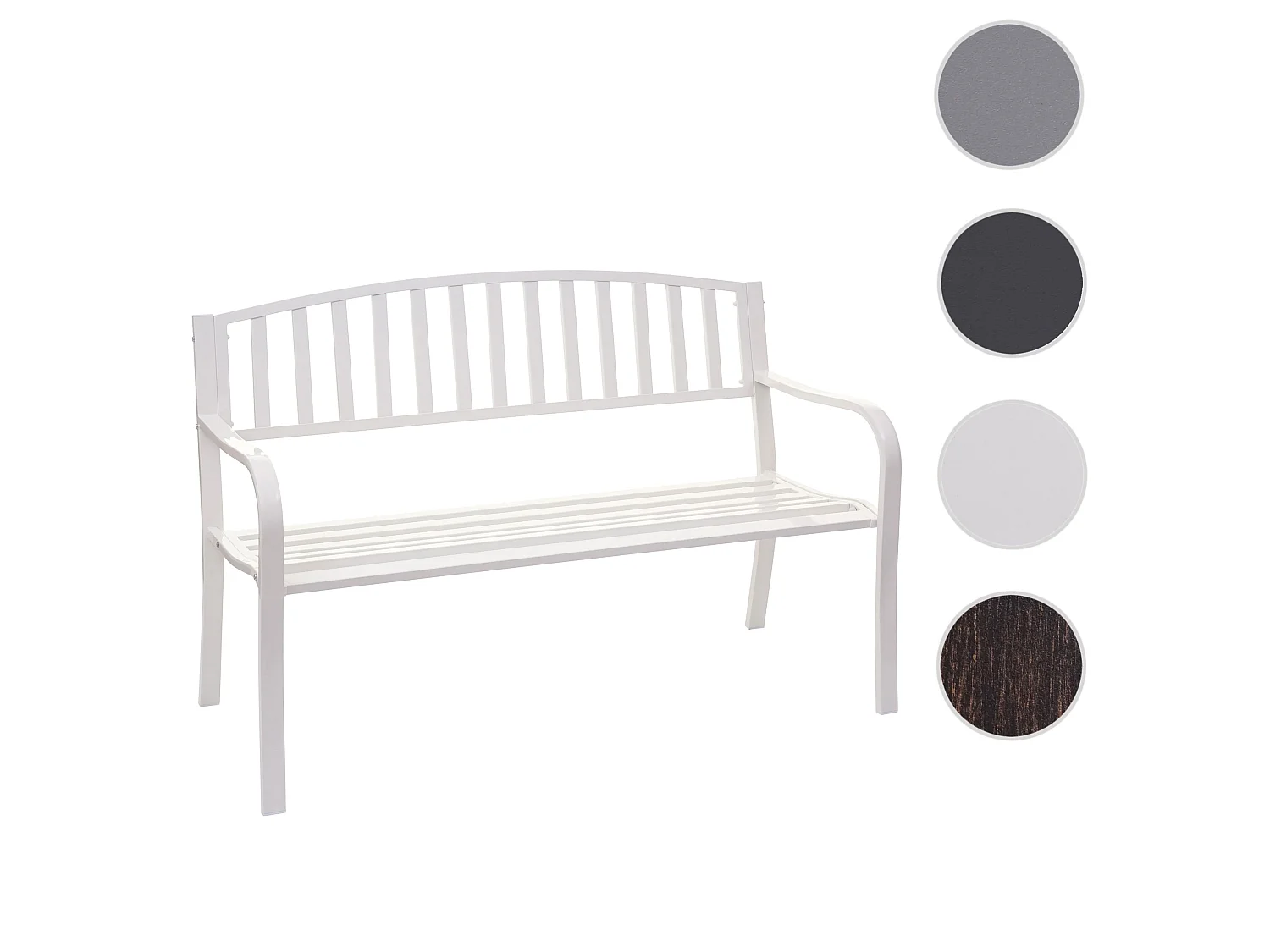 Ławka ogrodowa MCW-F43,  biały
