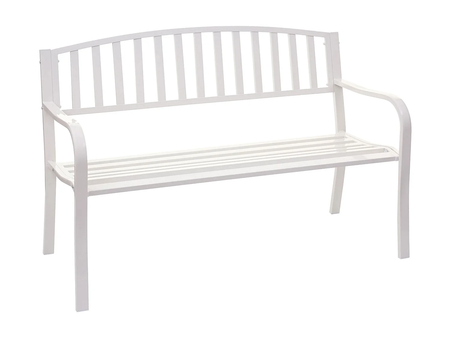 Ławka ogrodowa MCW-F43,  biała
