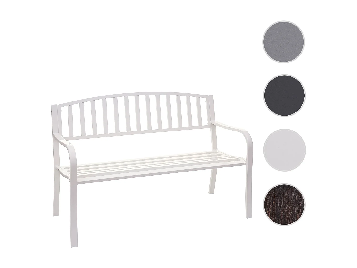 Ławka ogrodowa MCW-F43,  biała