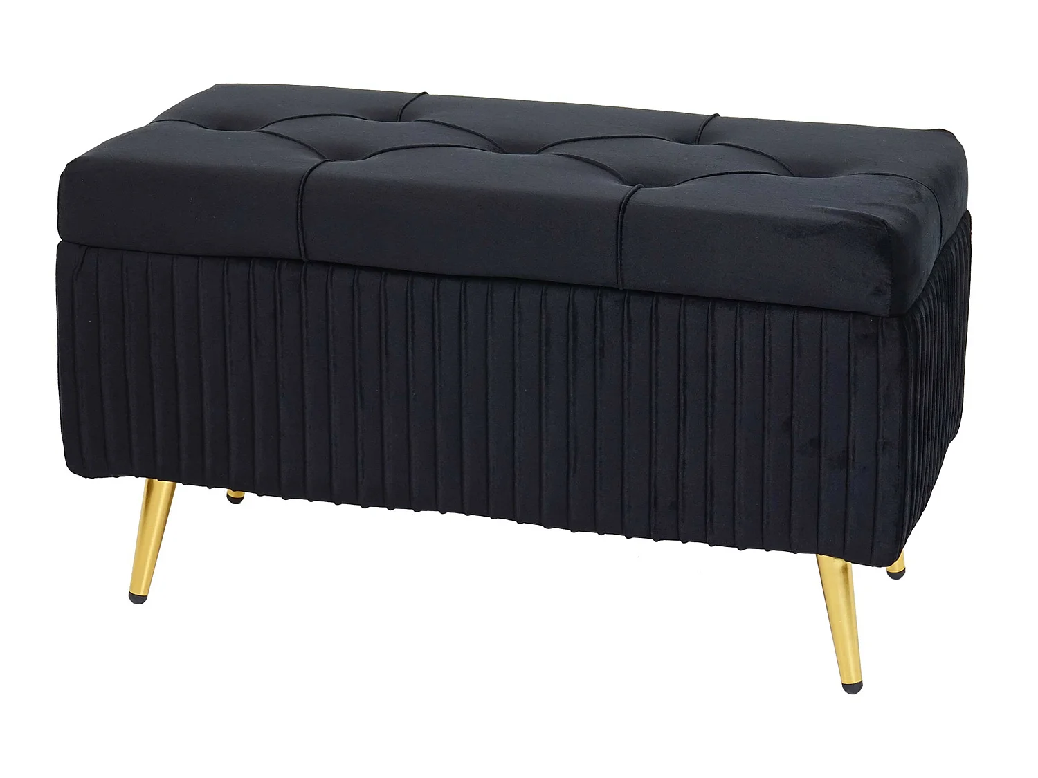Banc avec espace de rangement MCW-K50,  noir