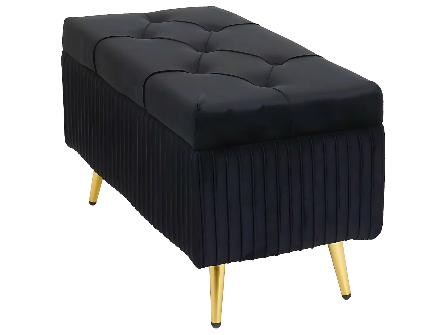 Banc avec espace de rangement MCW-K50,  noir