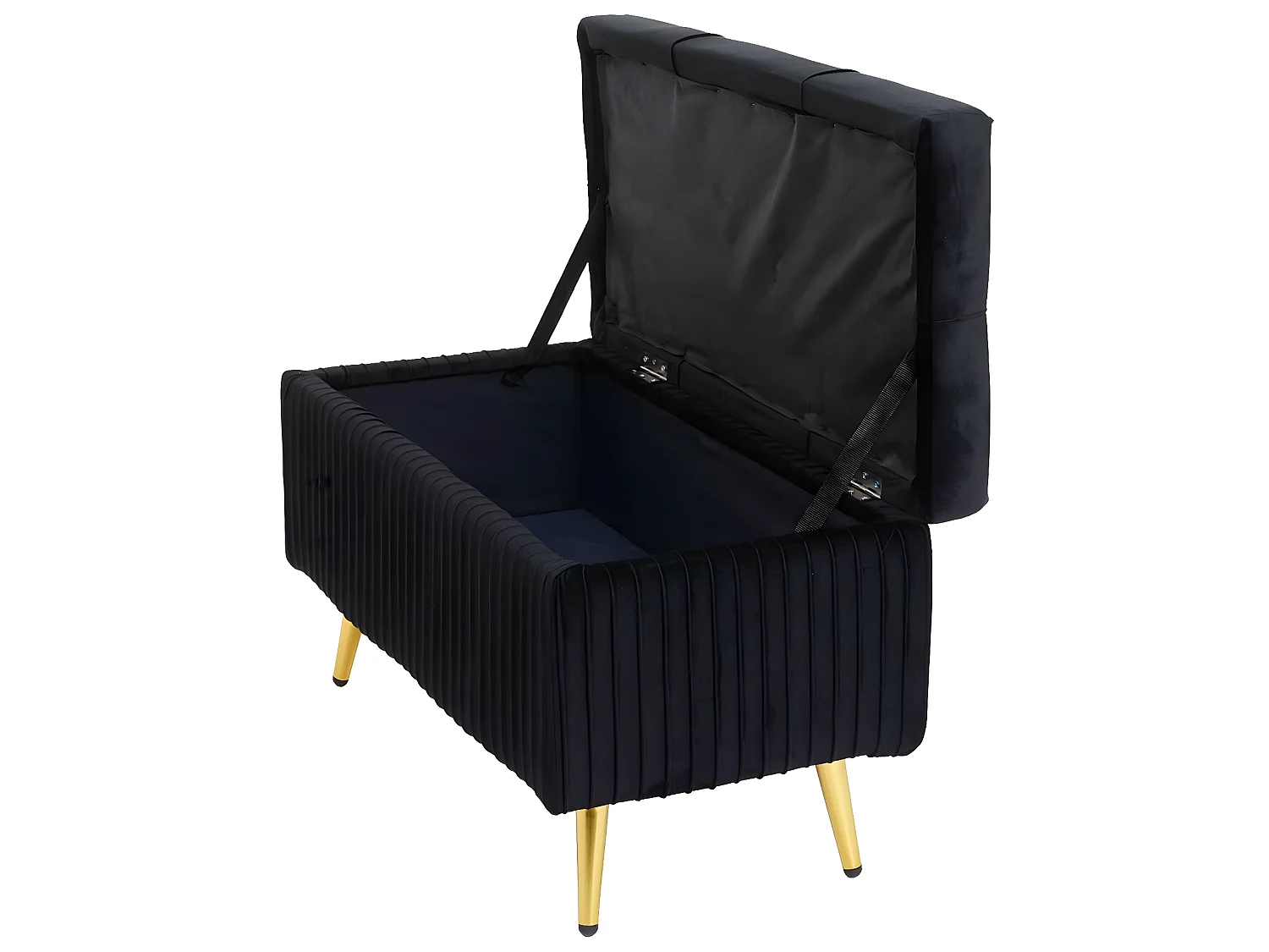 Banc avec espace de rangement MCW-K50,  noir