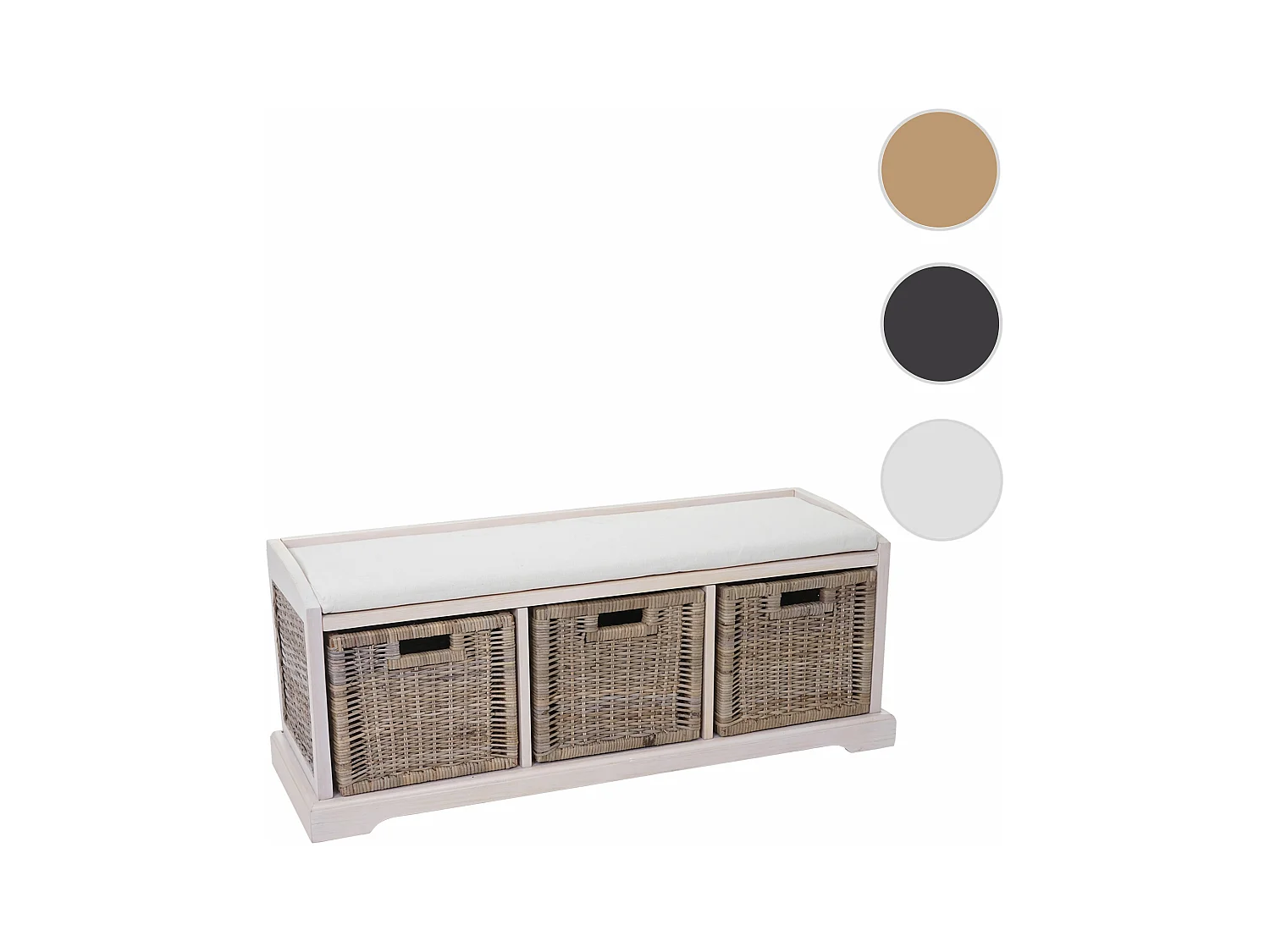 Asiento corrido Adana,  blanco