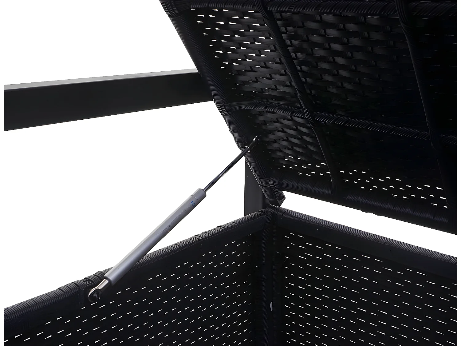 Poly-Rattan 2er Sitzbank MCW-F39, Anthrazit, Kissen grau