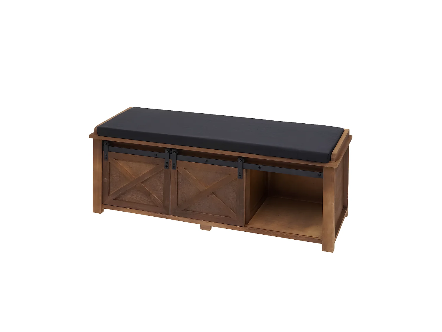 Bank met opbergvakken MCW-H53,  bruin