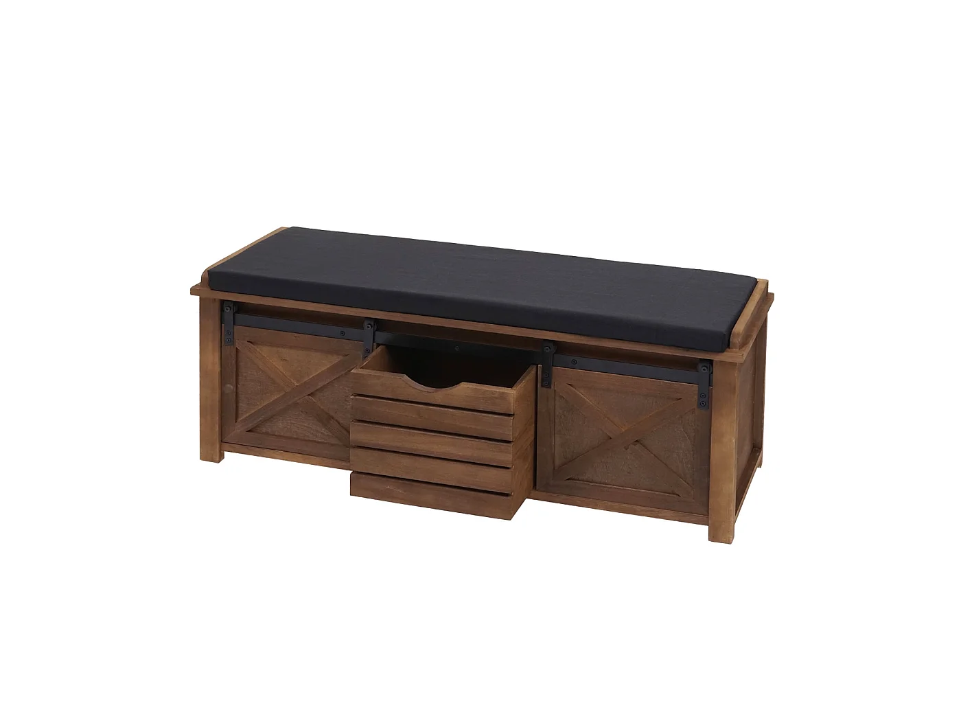 Bank met opbergvakken MCW-H53,  bruin