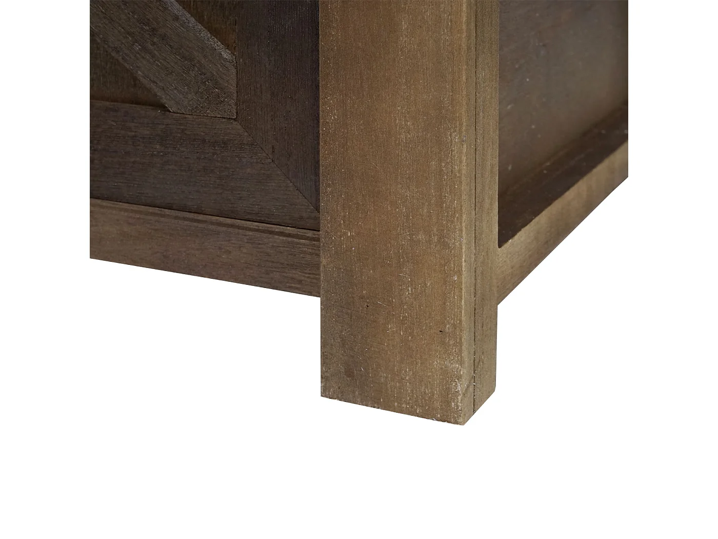 Banc avec compartiments de rangement MCW-H53, marron