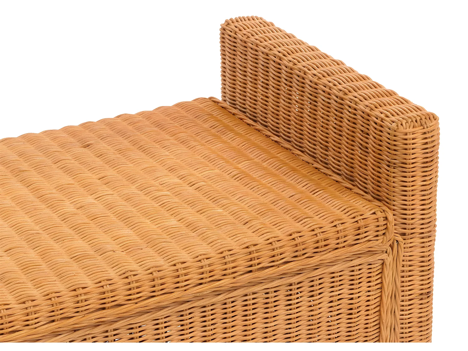 Sitzbank Genua Rattan Staufach, Honigfarben