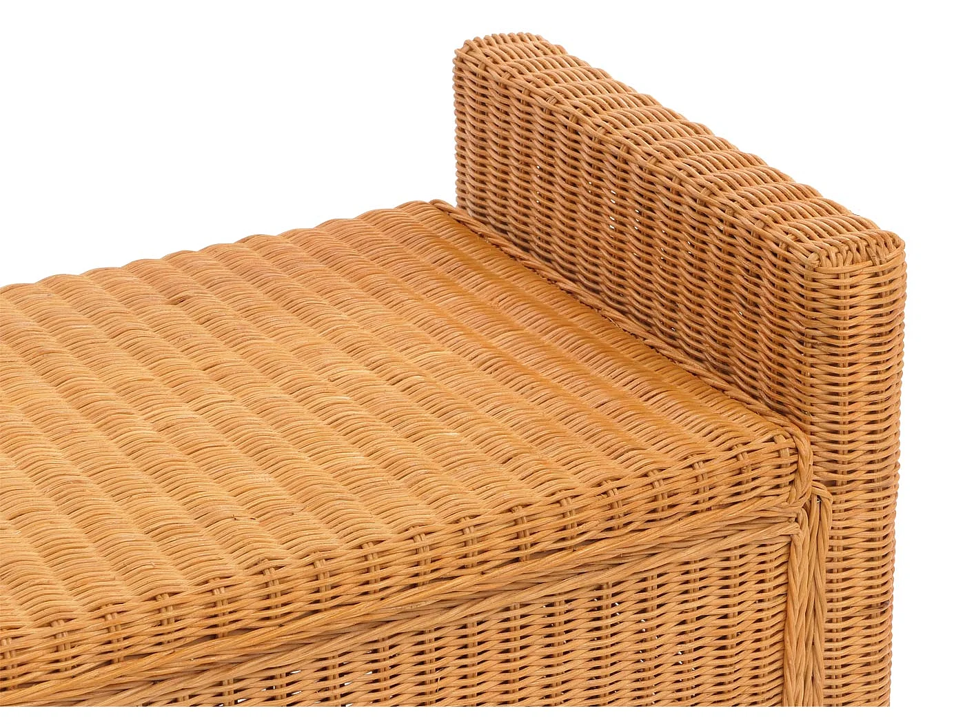 Ławka Genua Rattan Schowek,  kolor miodowy