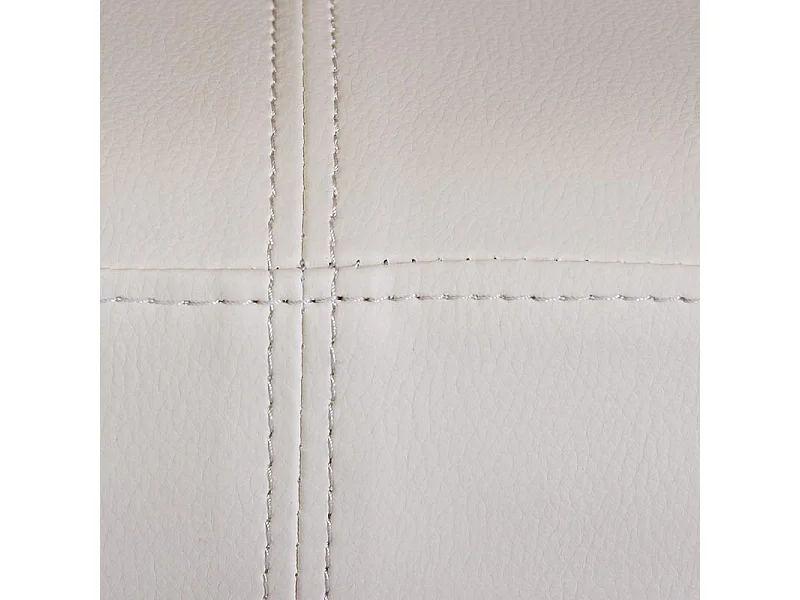 Bank M37 kunstleer,  120x43x49 cm crème, lichtgekleurde poten