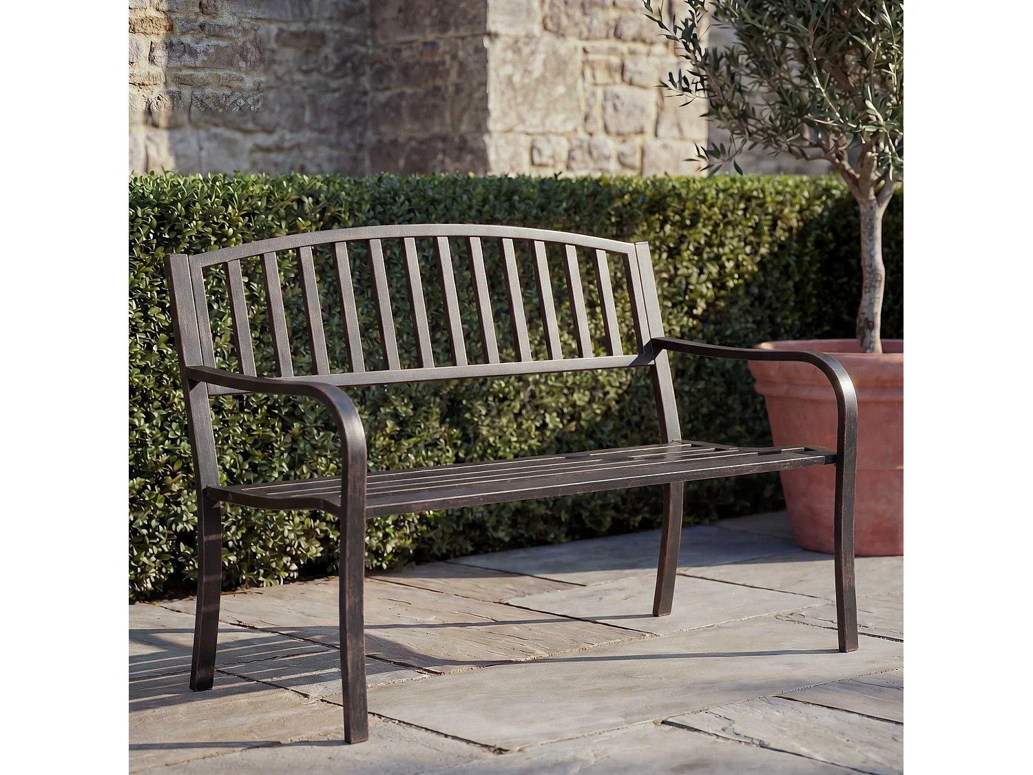 Banc de jardin MCW-F43,  bronze vintage