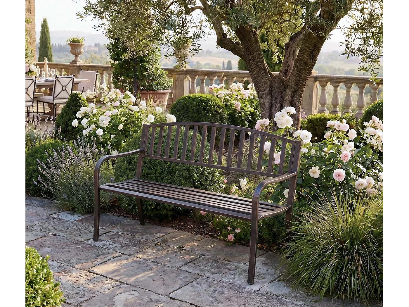 Banc de jardin MCW-F43,  bronze vintage