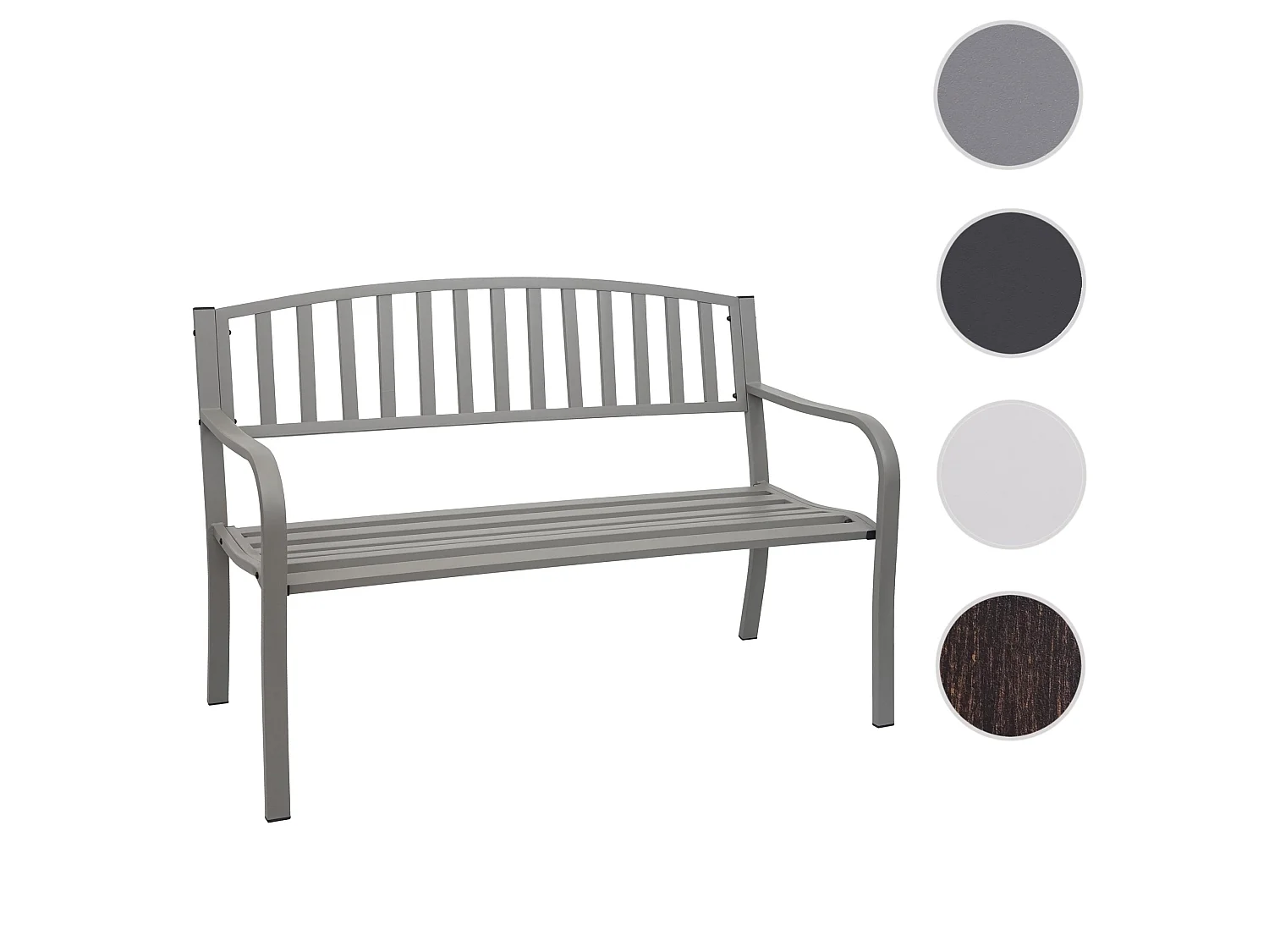 Ławka ogrodowa MCW-F43,  szara