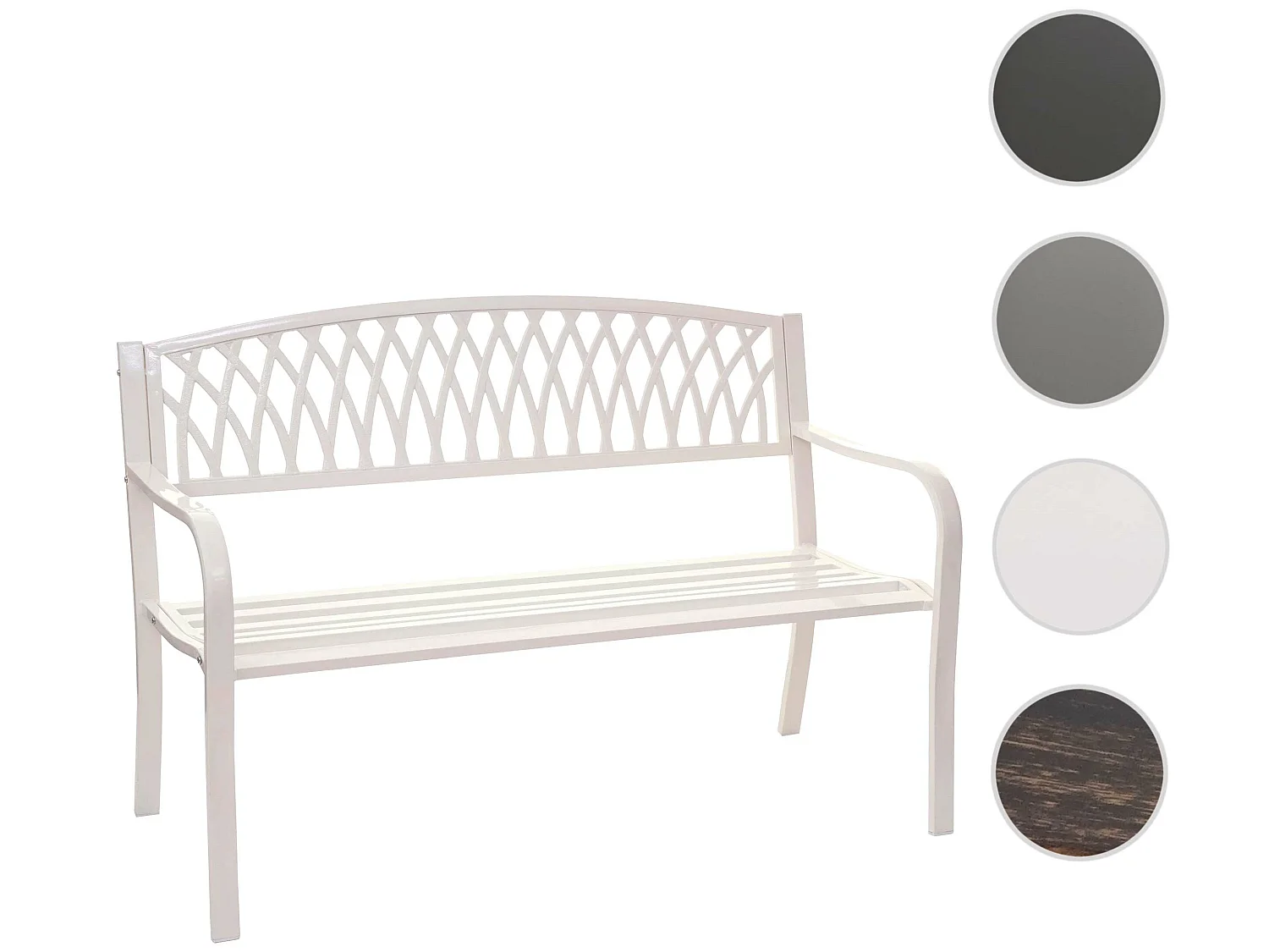 Ławka ogrodowa MCW-F45,  biały