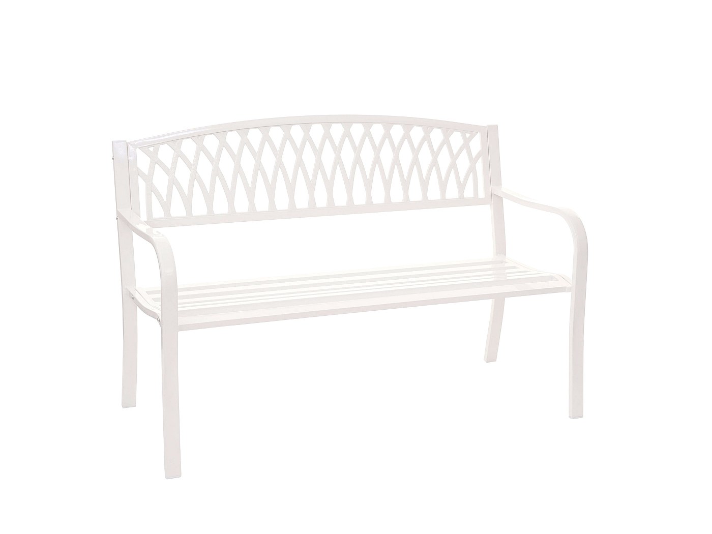 Banc de jardin MCW-F45, blanc