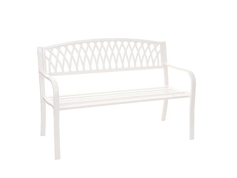 Banc de jardin MCW-F45,  blanc