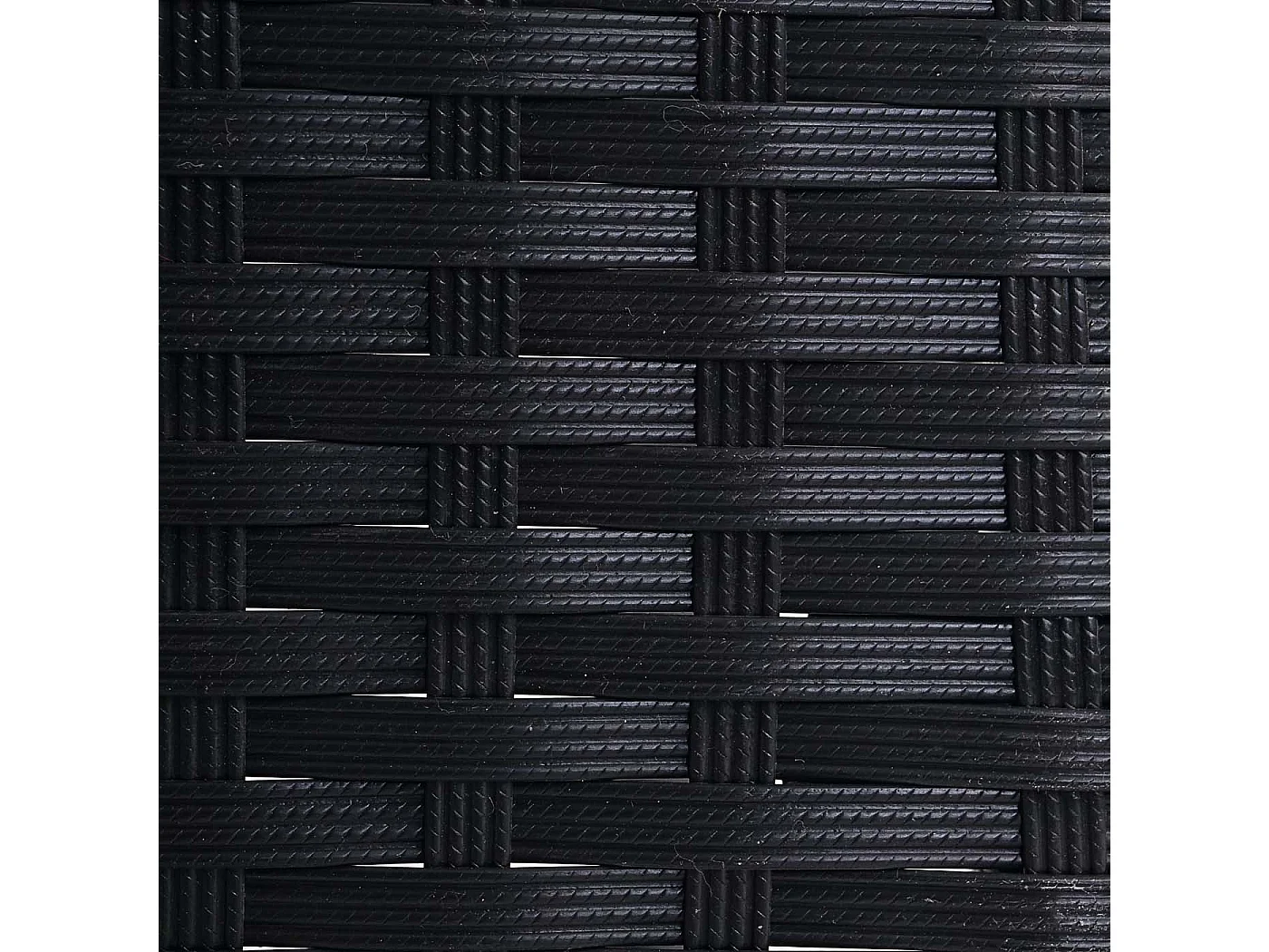 Banc de jardin en poly rotin Hamar,  anthracite, coussin vert