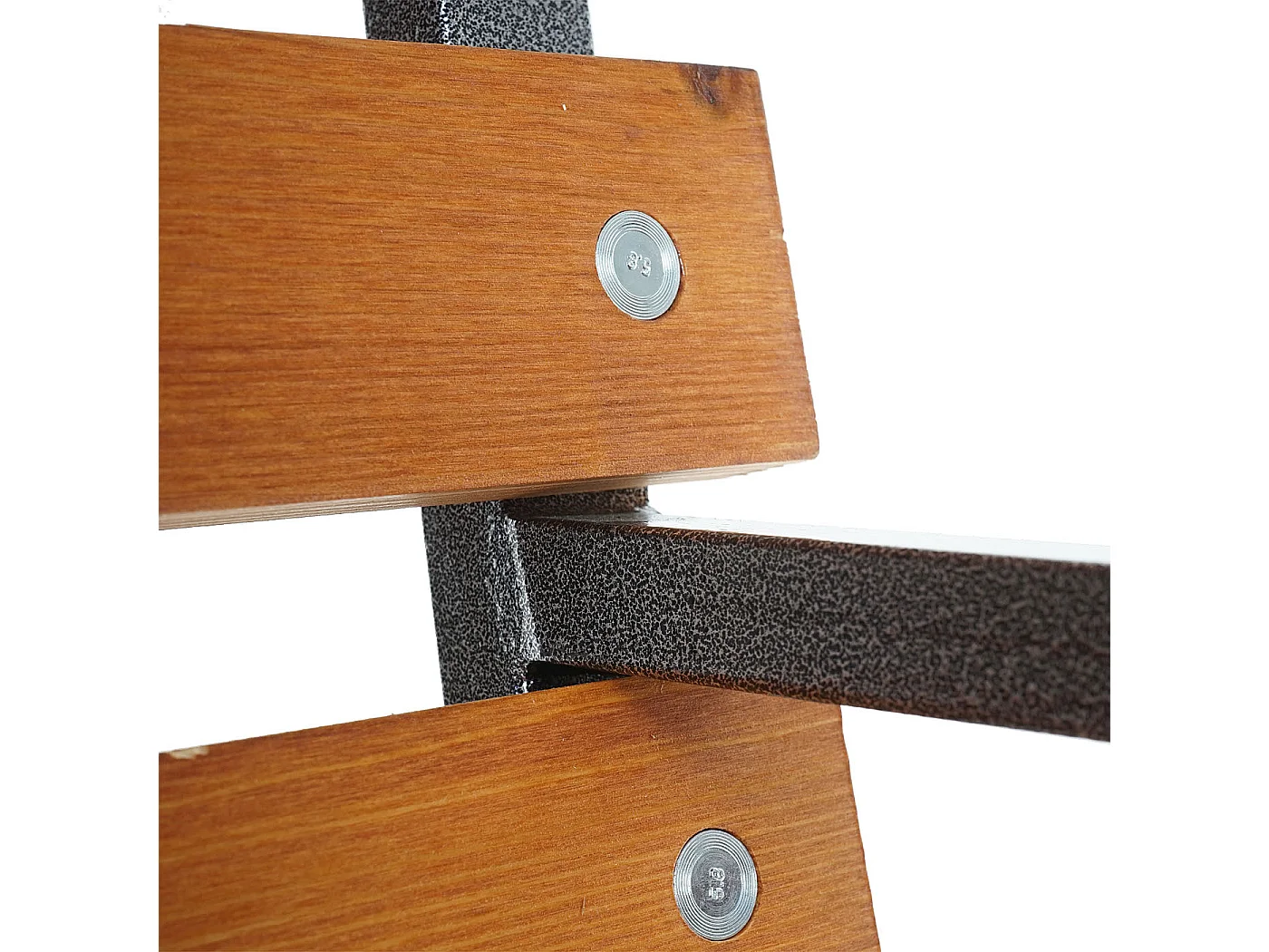 Panchina giardino Leoben legno di pino laccato piedi in metallo 58x150x88cm