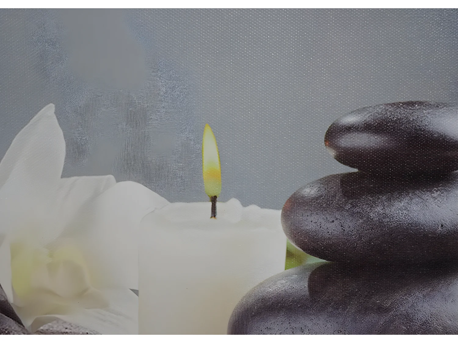 LED-Bild Buddha + Kerzen (2er Set), Buddha + Kerzen