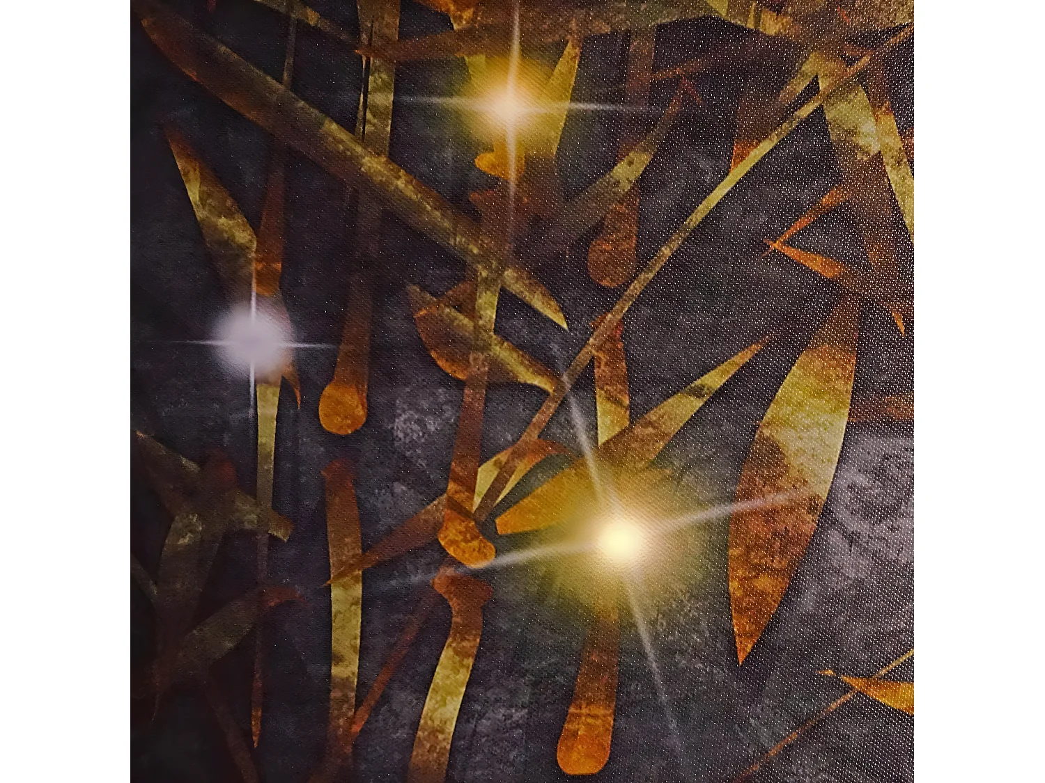 LED-Bild Buddha + Kerzen (2er Set), Buddha + Kerzen