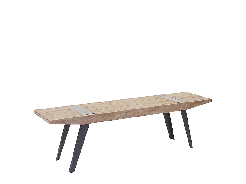 Banc MCW-A15b, Banquette MCW-A15b, banc de salle à manger, bois de sapin rustique, massif, 160cm
