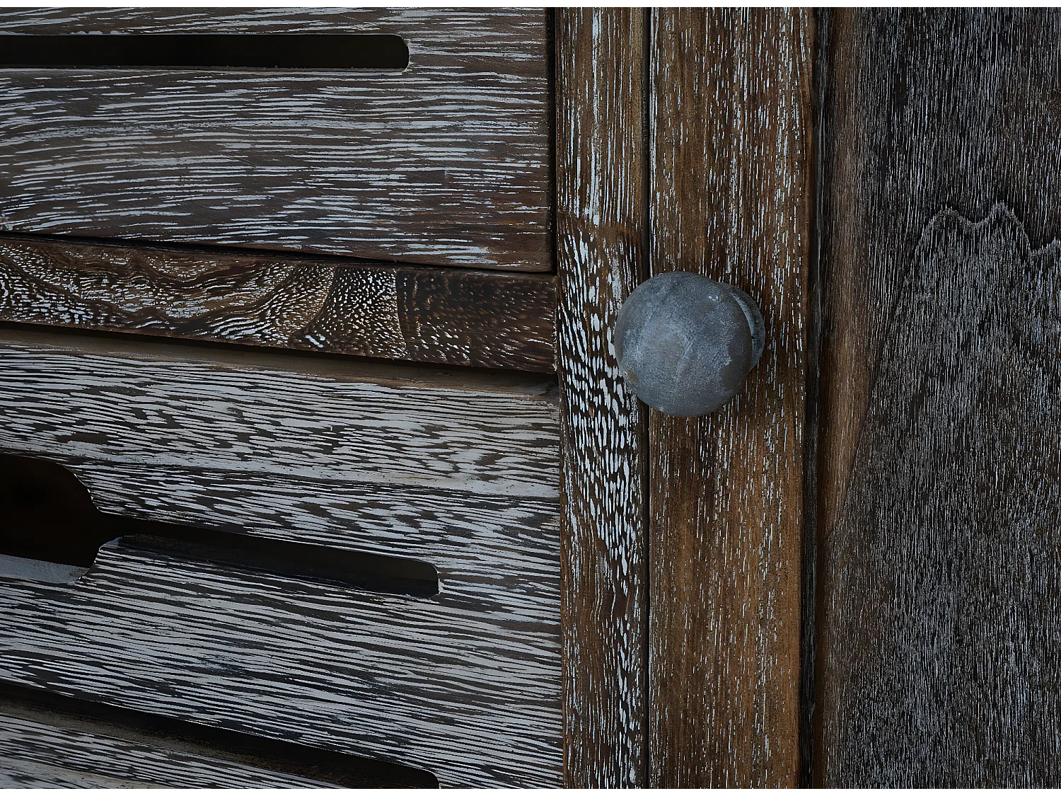 Bank MCW-J22, shabby look, Bank MCW-J22, bank ladekast, shabby-look vintage MVG-gecertificeerd 49x71x32cm bruin