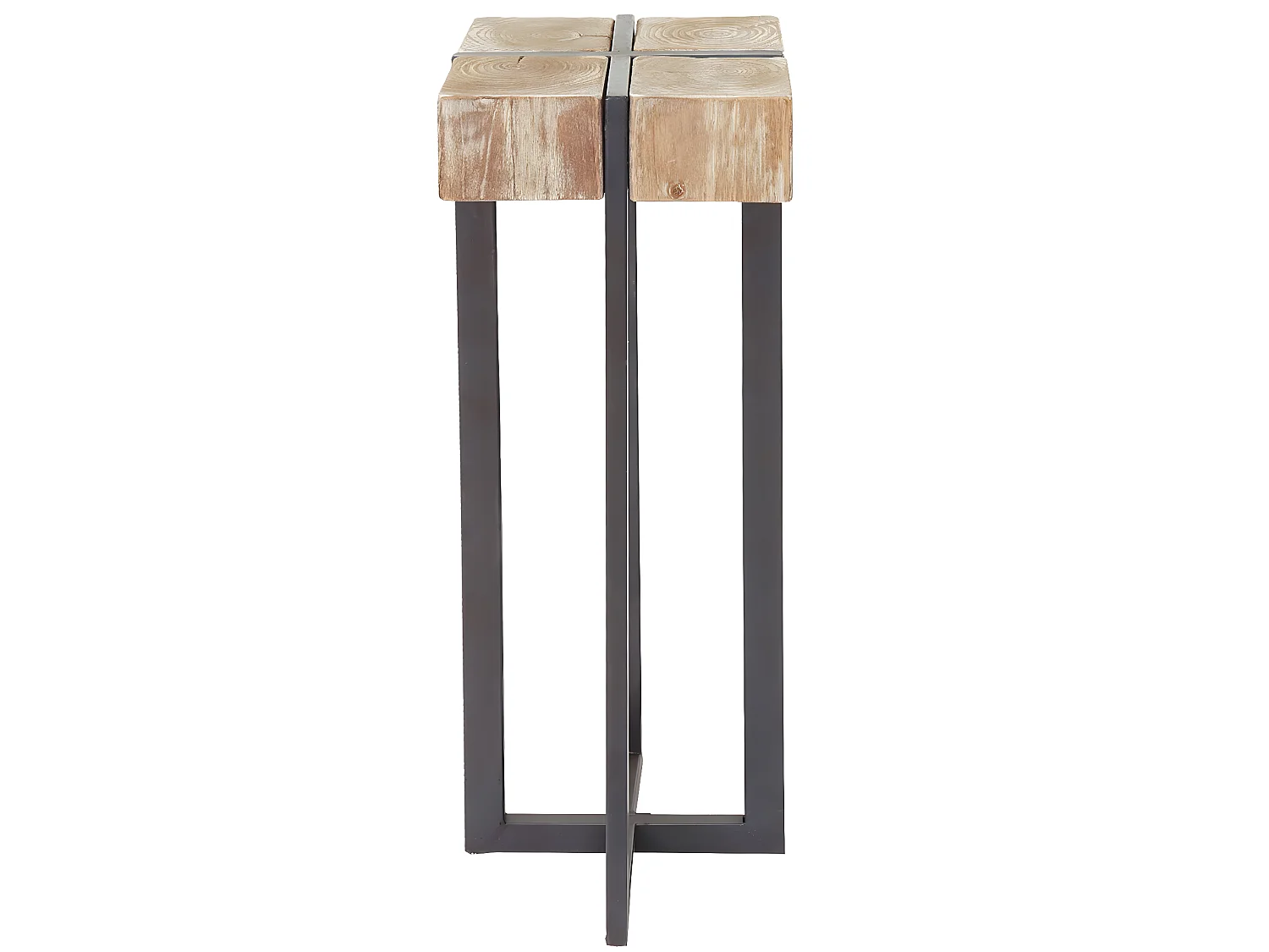 Tavolino alto portavasi MCW-A15 legno di pino massello metallo