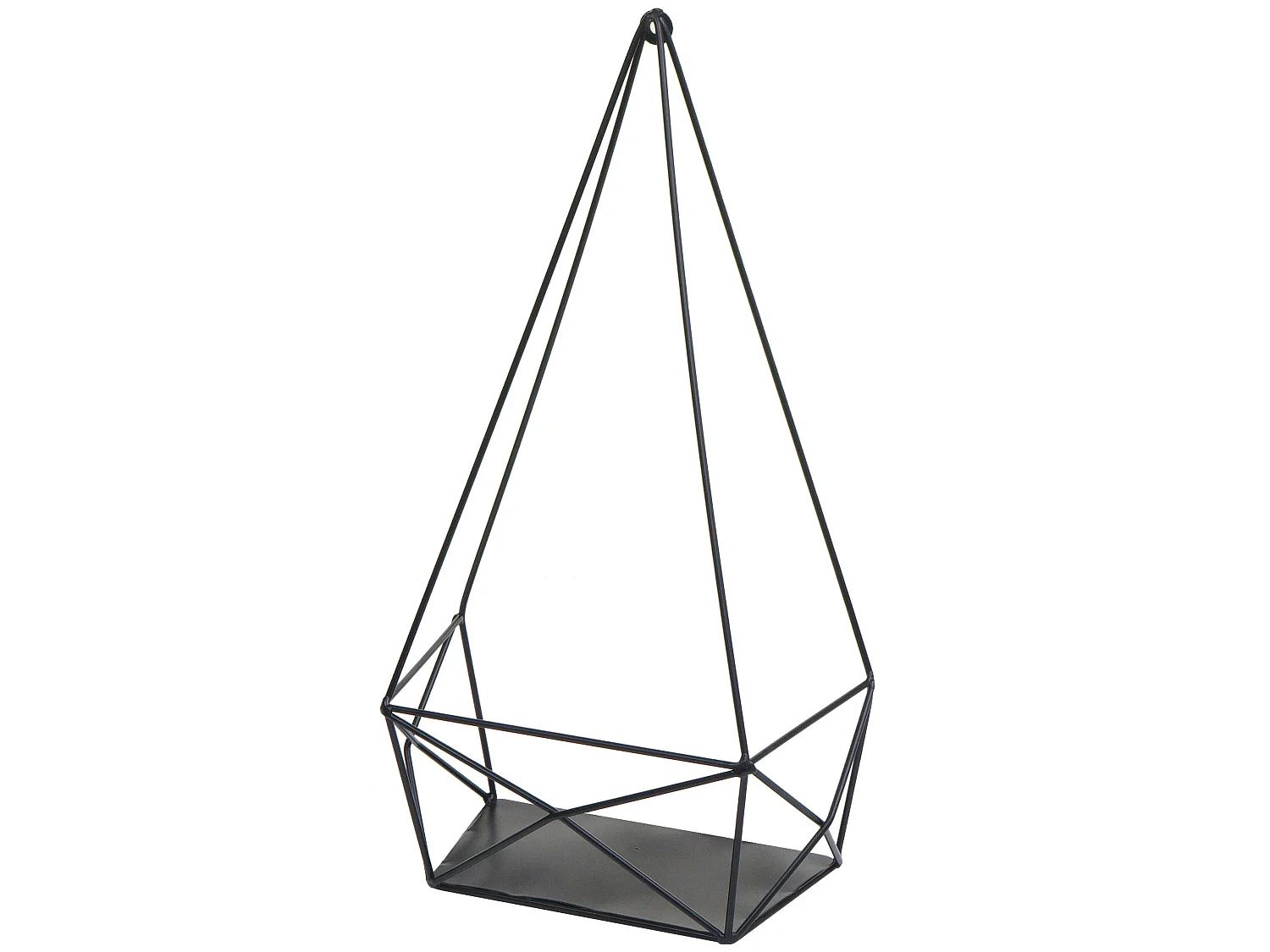 Mensola sospesa da parete ripiano MCW-K79 44x23x11cm ferro verniciato nero