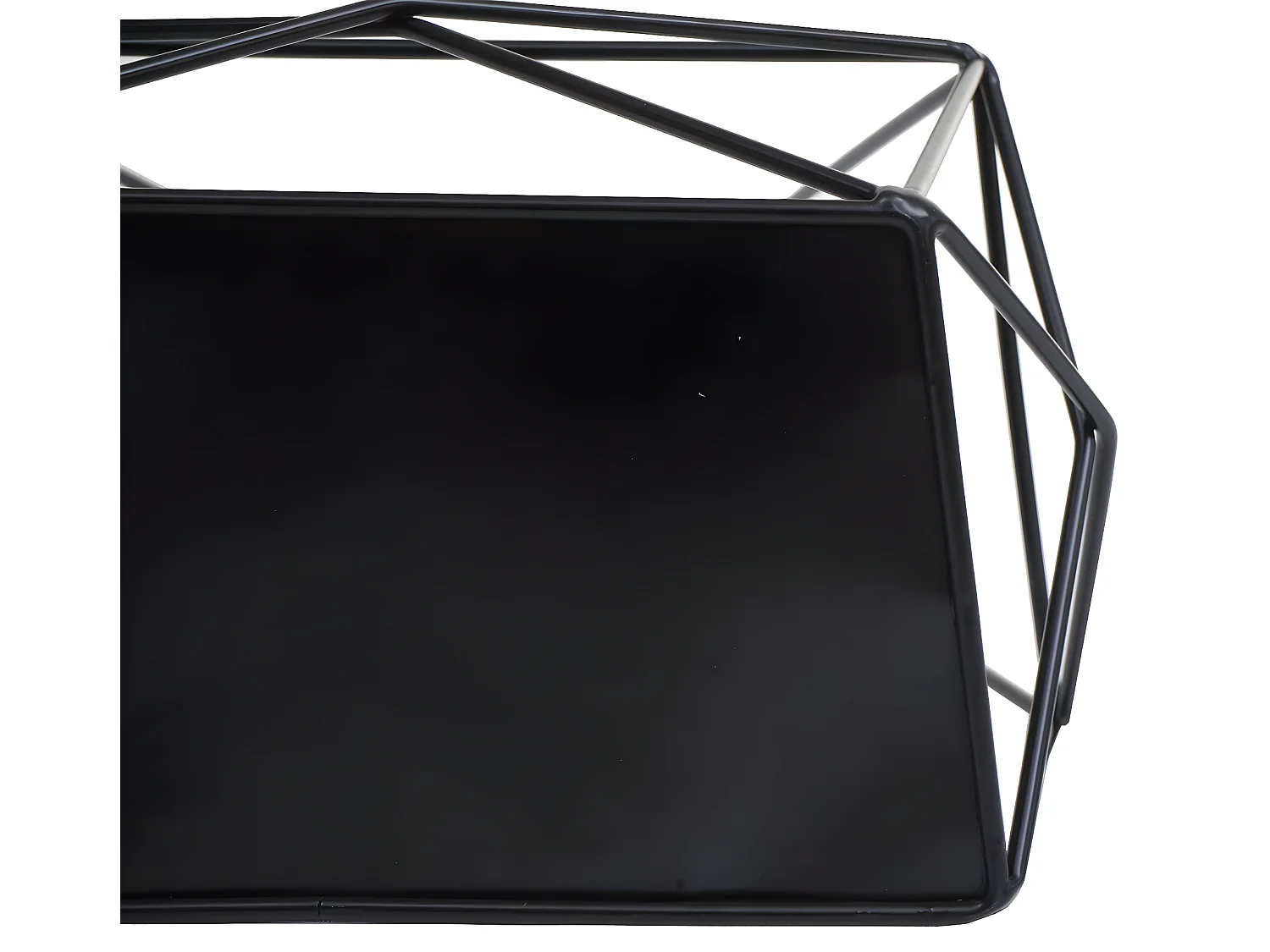 Mensola sospesa da parete ripiano MCW-K79 44x23x11cm ferro verniciato nero