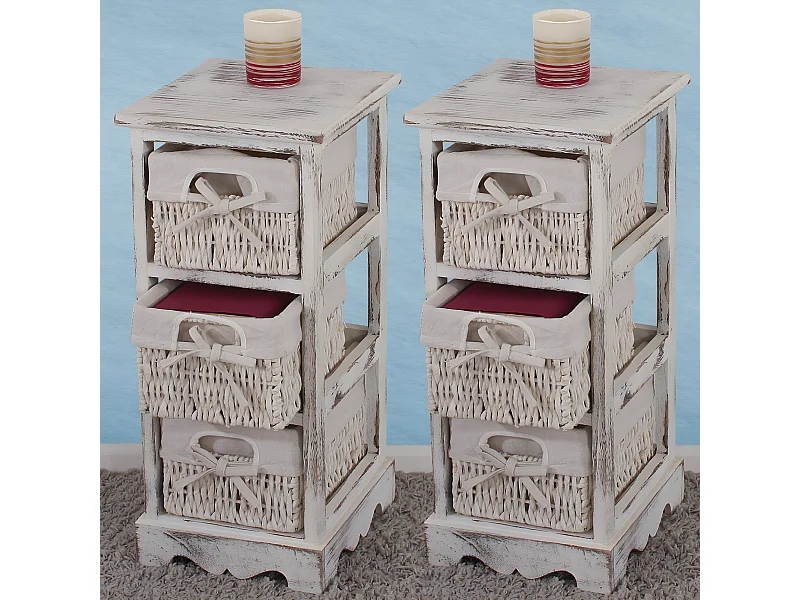 Prateleira para cómoda (conjunto de 2),  branco