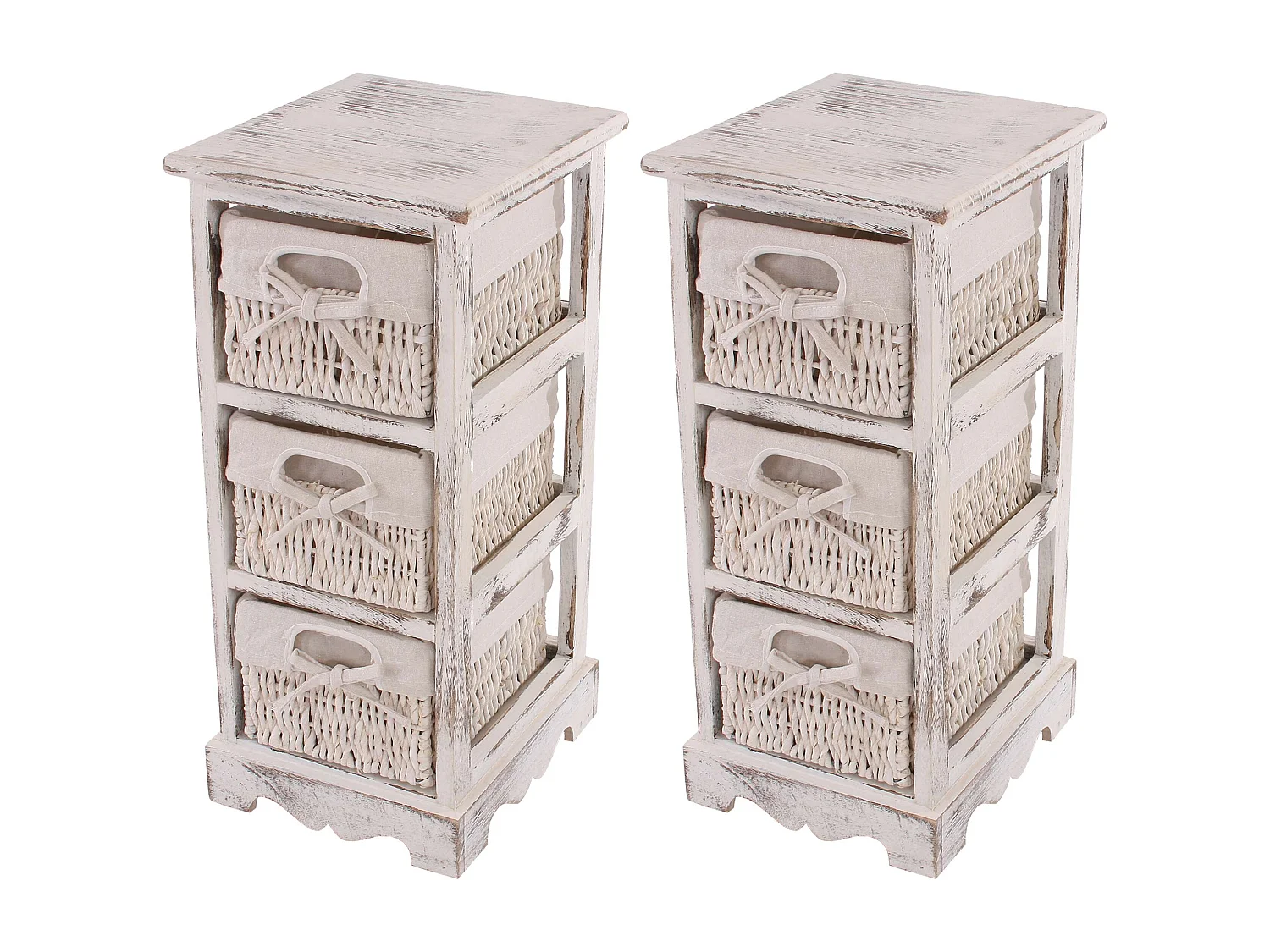 Regał Komoda (zestaw 2 szt.),  biały