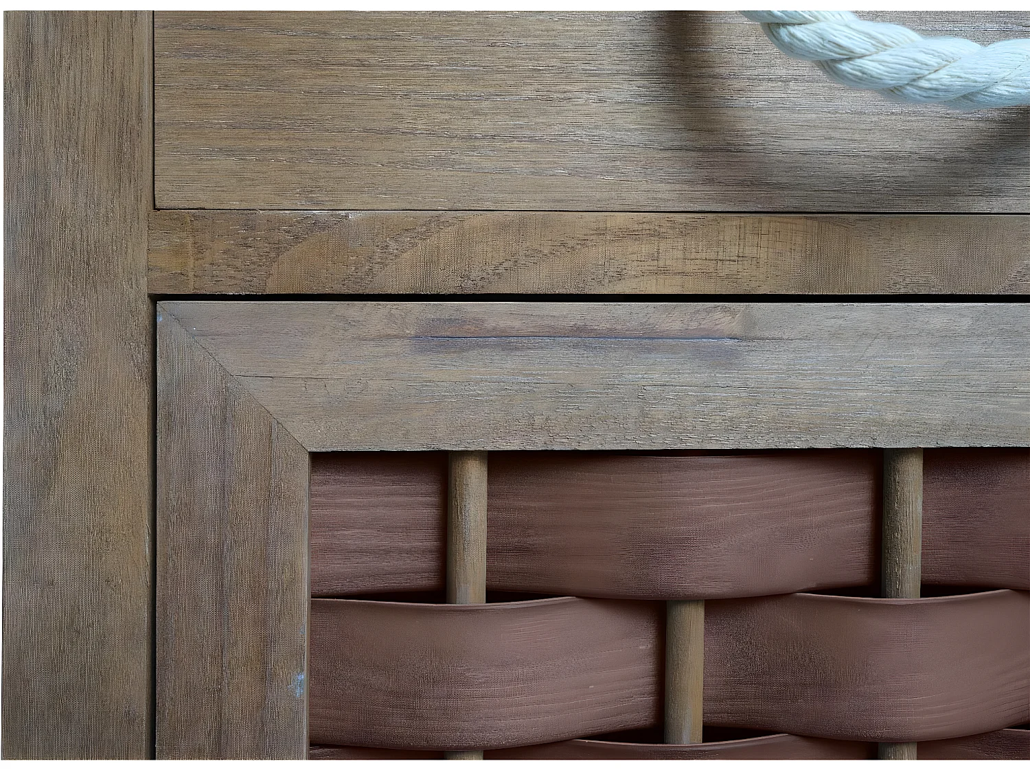 Ladekast MCW-K83,  donkerbruin, polyrattan donkerbruin