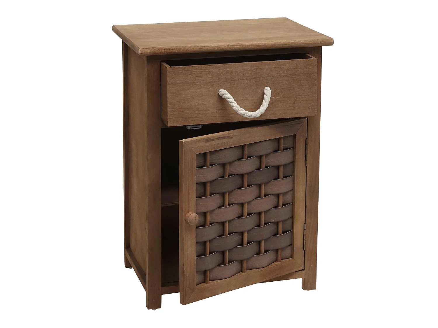 Commode MCW-K83,  donkerbruin, polyrattan donkerbruin