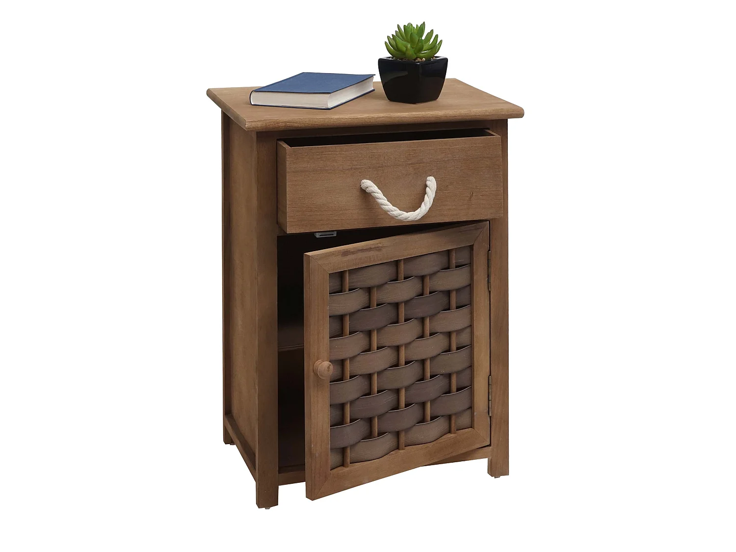 Commode MCW-K83,  donkerbruin, polyrattan donkerbruin