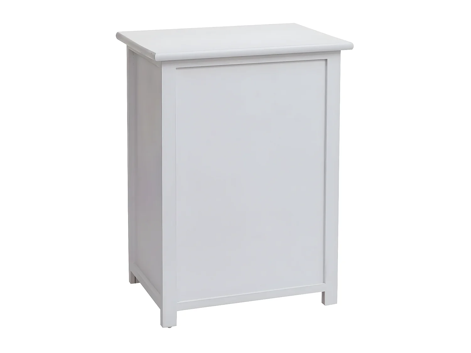 Commode MCW-K83,  blanc, poly rotin brun