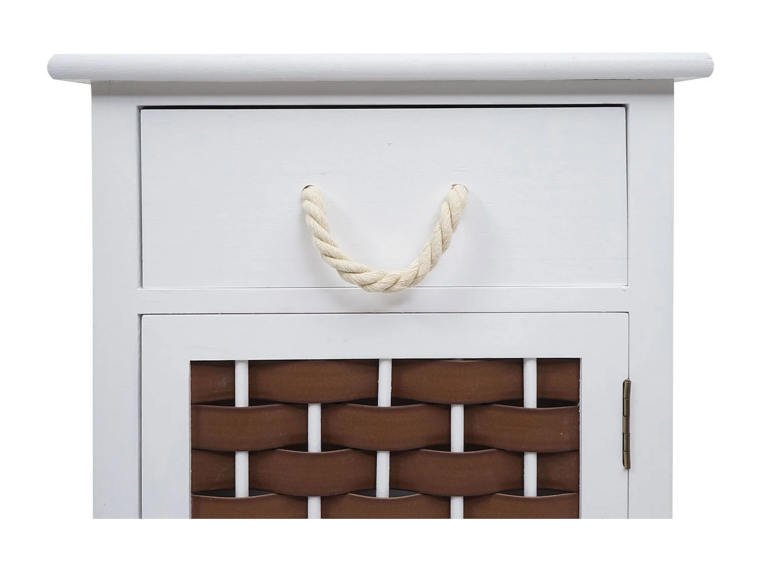 Commode MCW-K83,  wit, bruin polyrattan