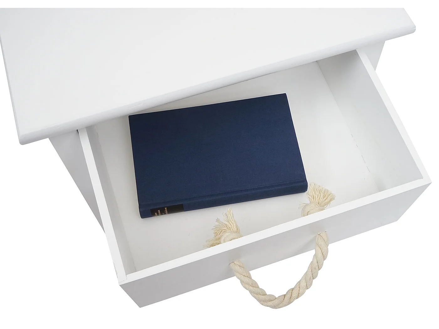 Commode MCW-K83,  wit, bruin polyrattan