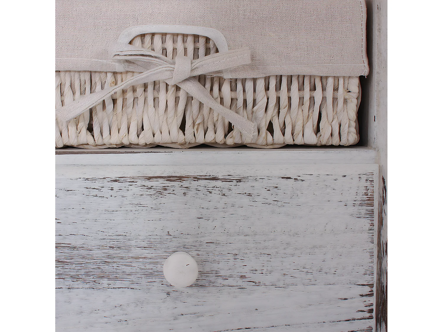 Vestiaire avec banc Shabby (4 pièces),  blanc