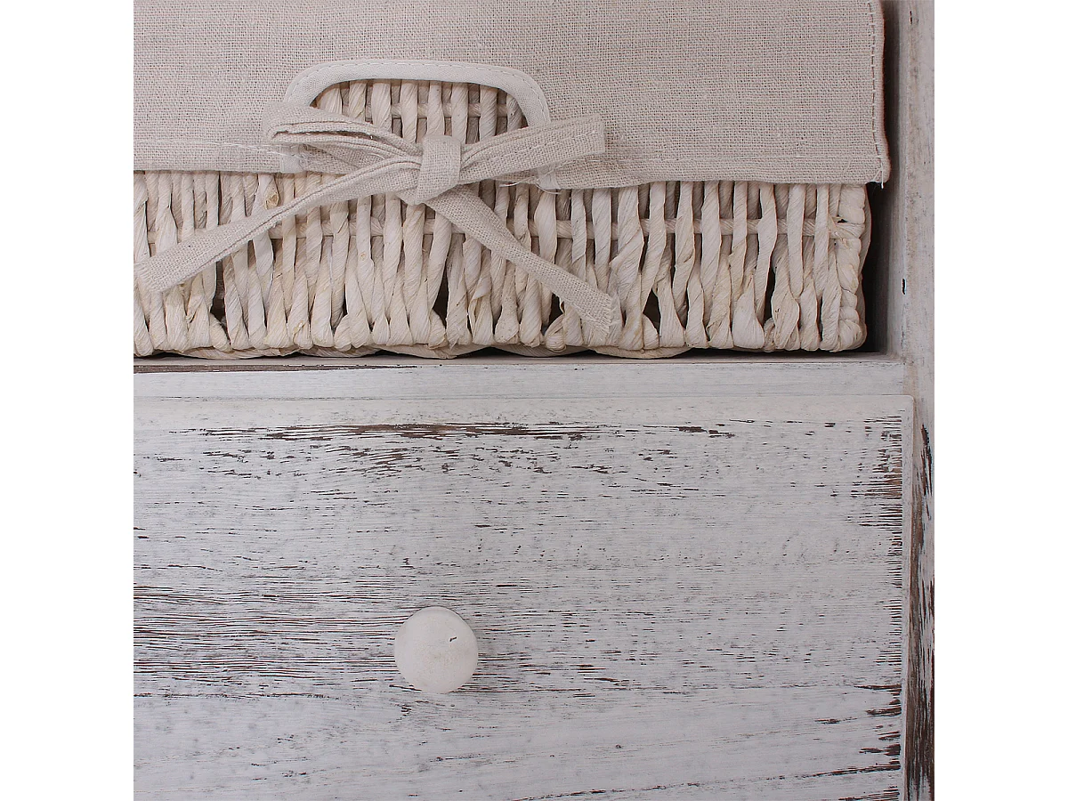 Vestiaire avec banc Shabby (4 pièces),  blanc