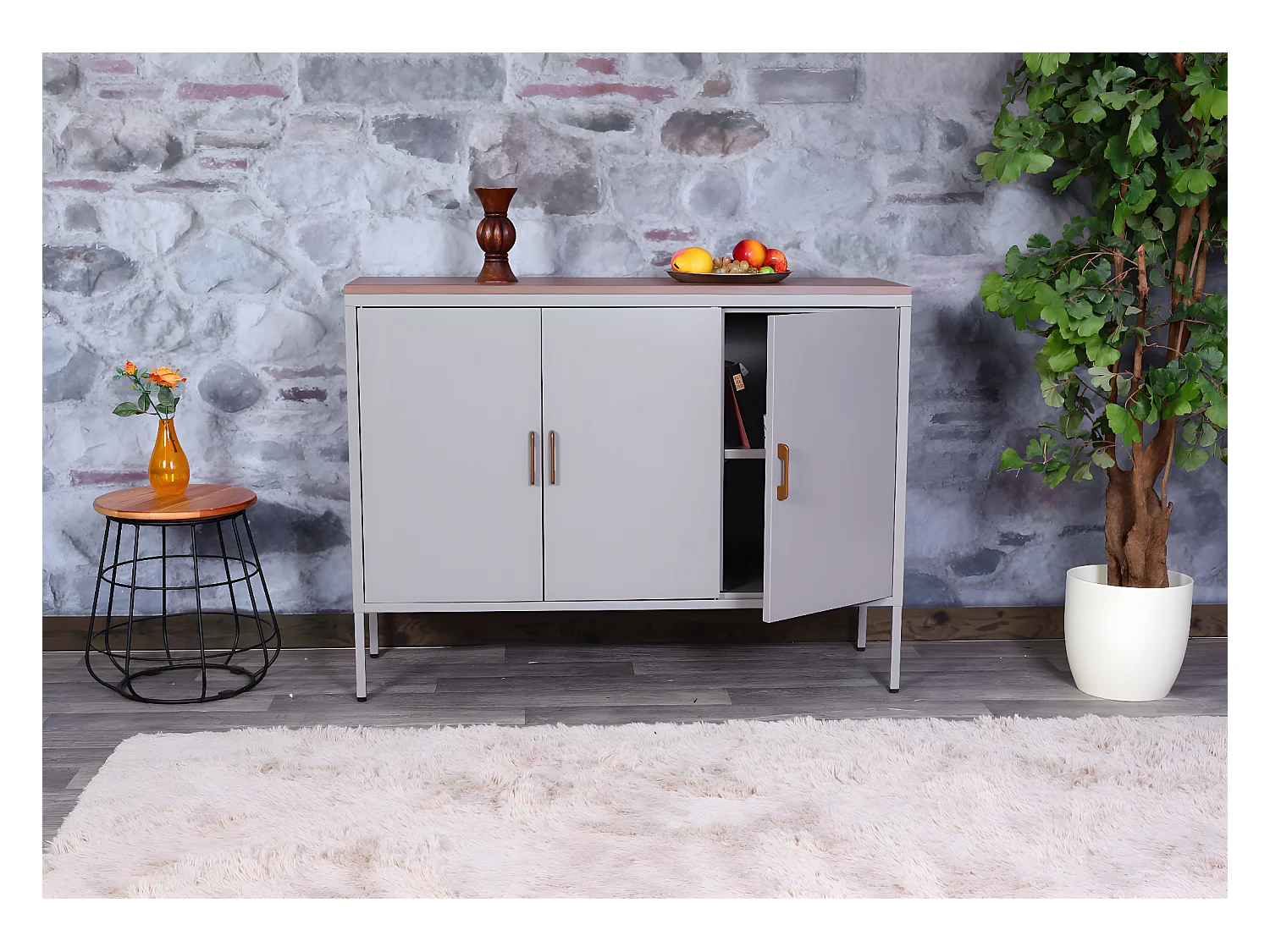 Commode MCW-L84-3,  gris