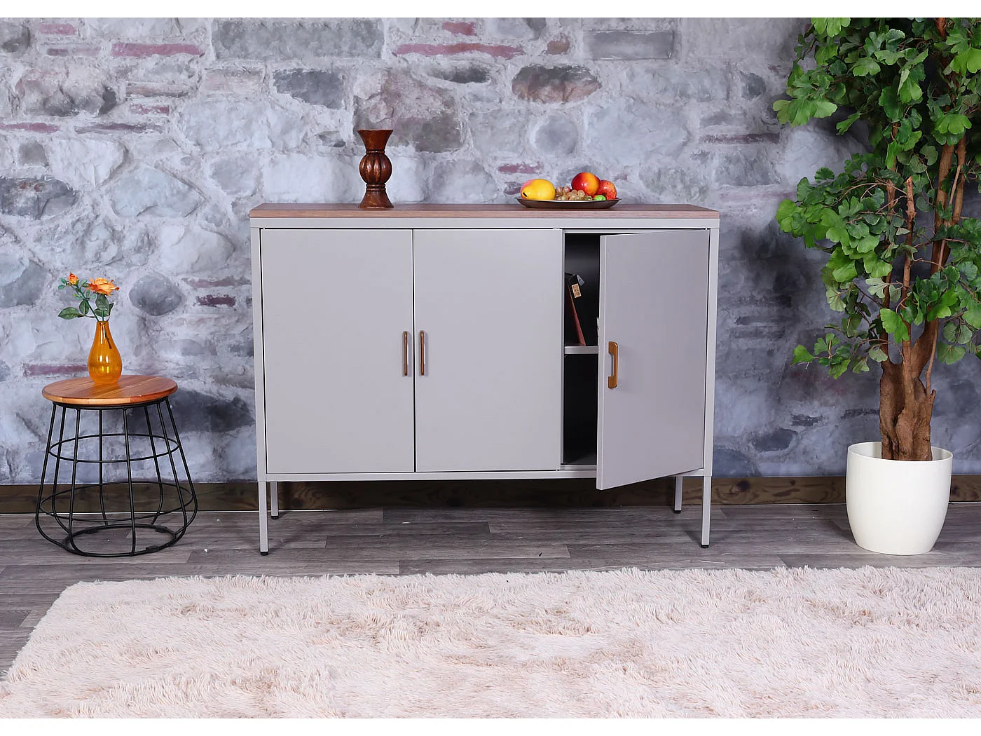 Commode MCW-L84-3,  gris