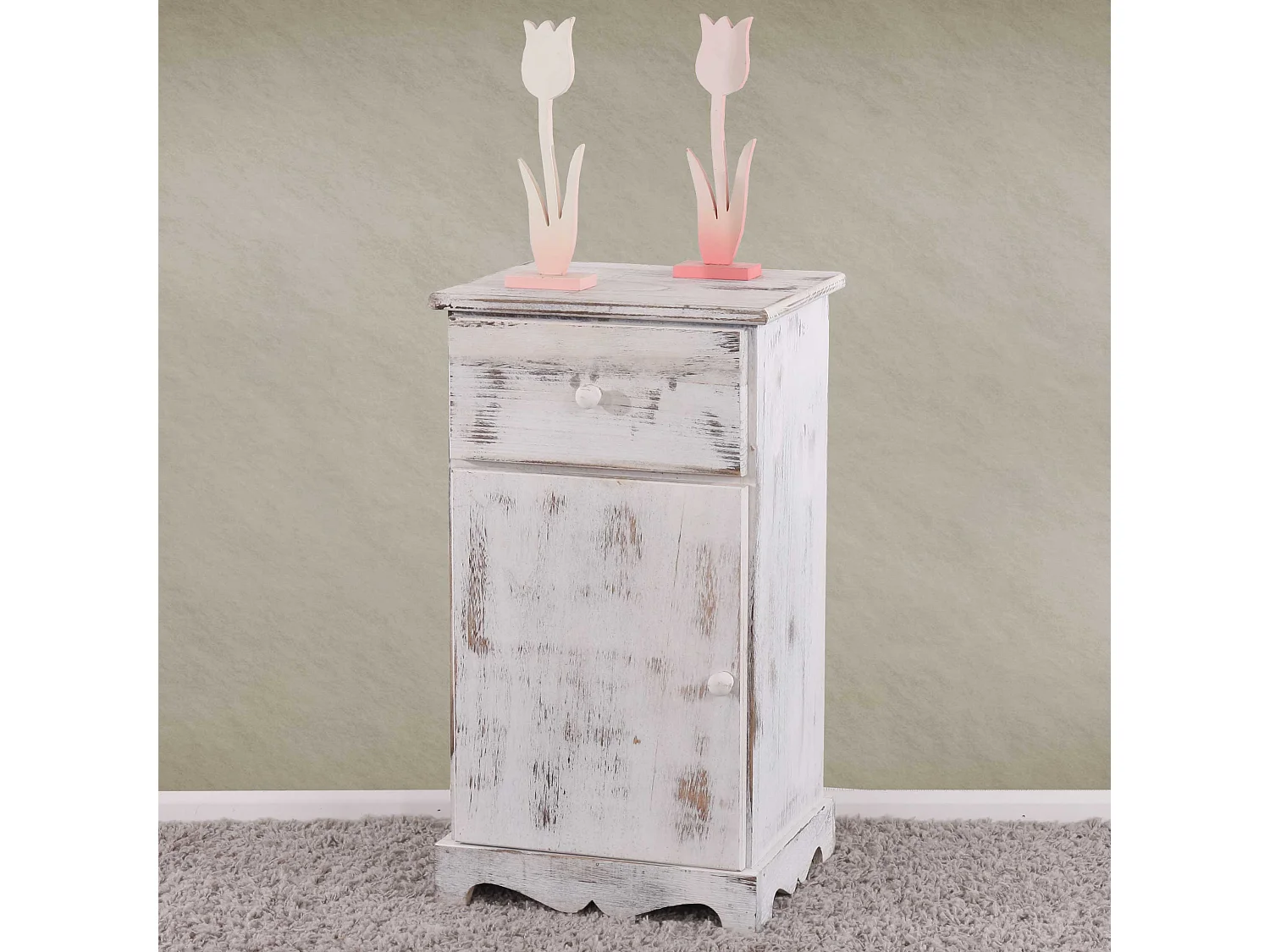 Commode Table d'appoint,  blanc