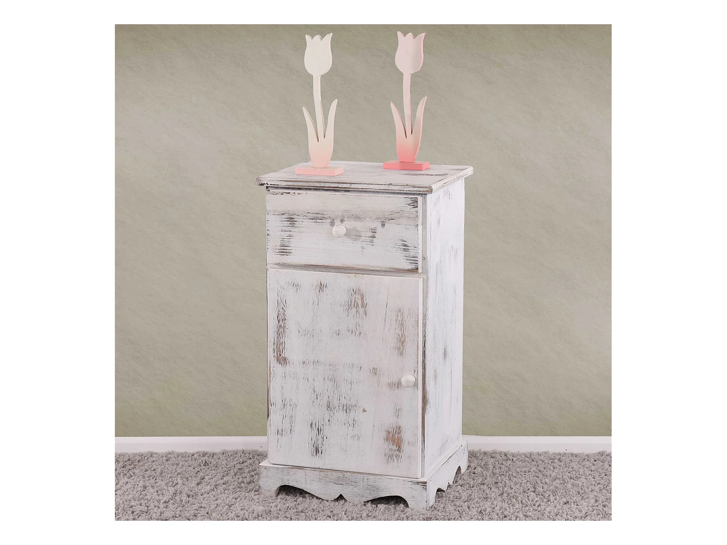 Commode Table d'appoint,  blanc