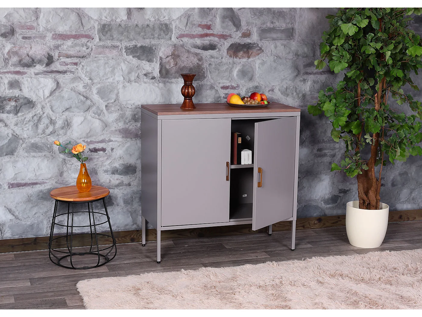 Kommode MCW-L84-2, Grau