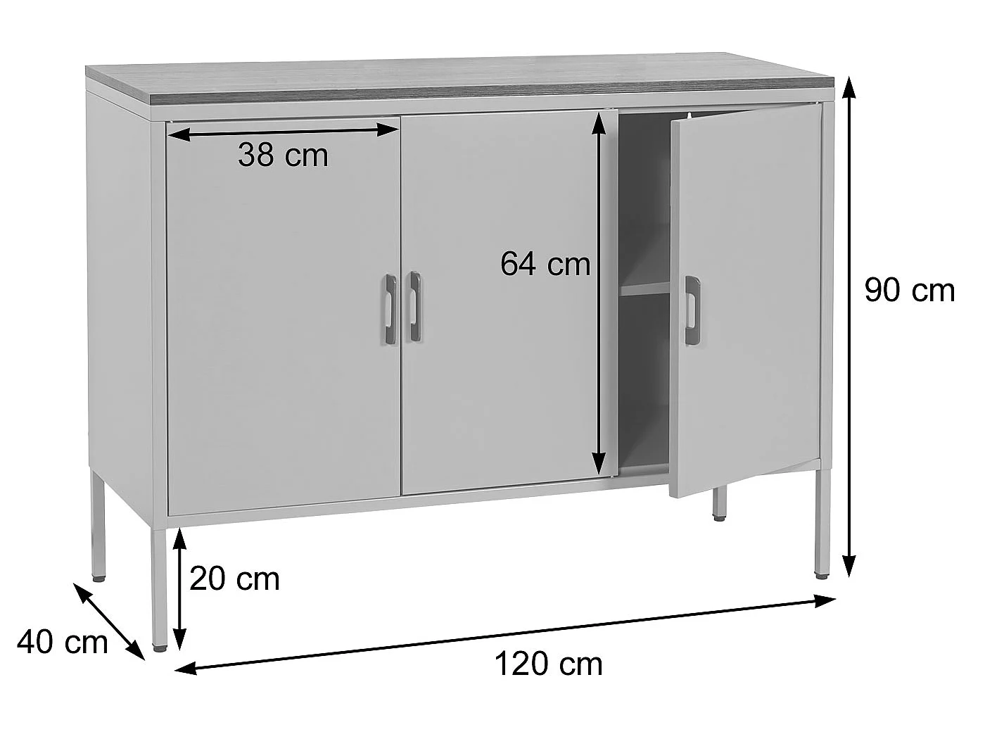 Commode MCW-L84-3,  blanc