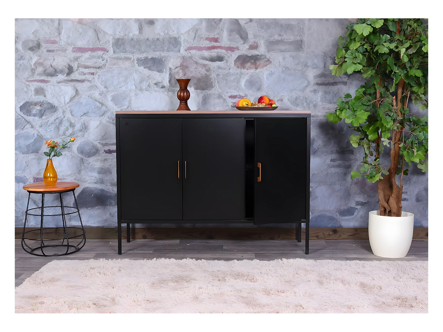 Commode MCW-L84-3,  noir